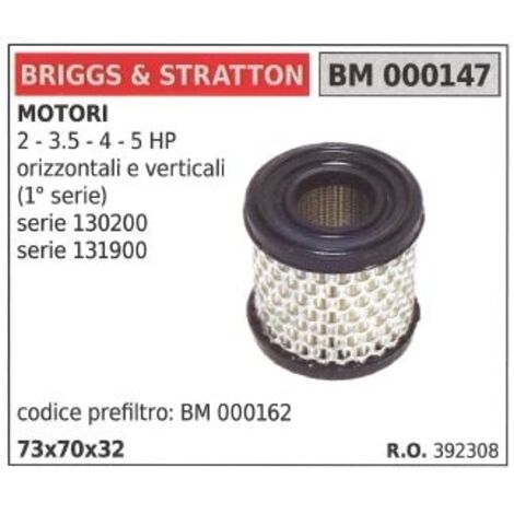 BRIGGS&STRATTON filtre à air pour tondeuse à gazon 2 3.5 4 5HP