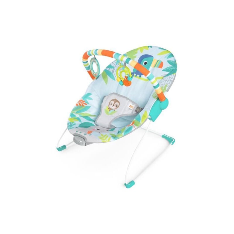 Bright starts Transat bébé Toucan, Vibrations apaisantes, Arche d'éveil avec jouets interactifs