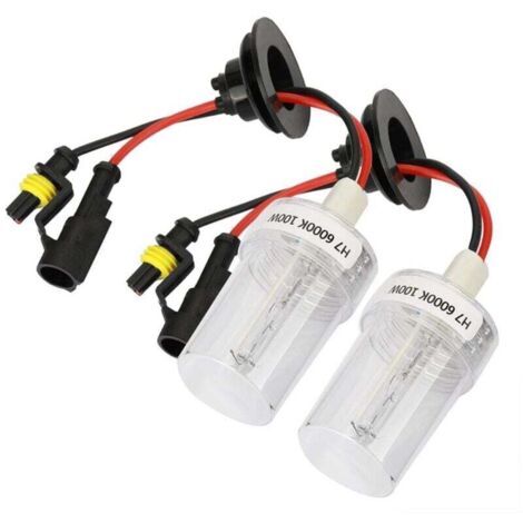 Bright Xenon Light, 2Pcs 100W H7 6000K High Brightness Car Xenon Headlight Head Lamp Ampoules de rechange