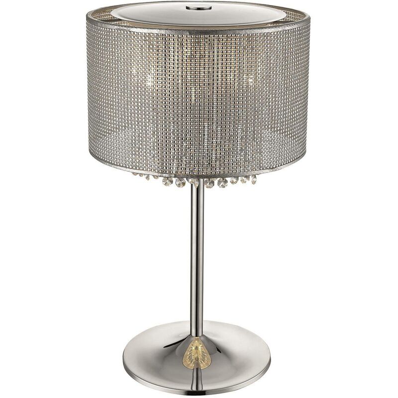Spring Lighting - 4 Light Table Lamp Silver, Crystal Glass, G9