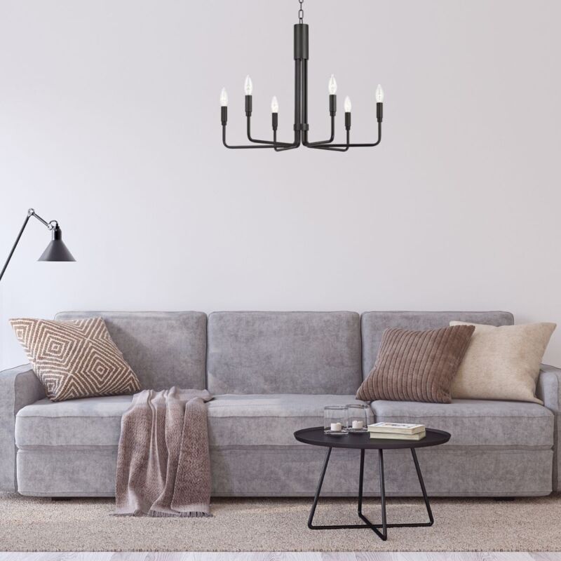 Brigitte Petite Suspension 6 Lumières Bronze Ancien