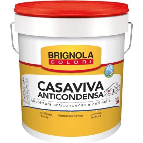 Brignola CASAVIVA ANTICONDENSA Idropittura bianca antimuffai ambienti umidi 14 LT 14 LITRI