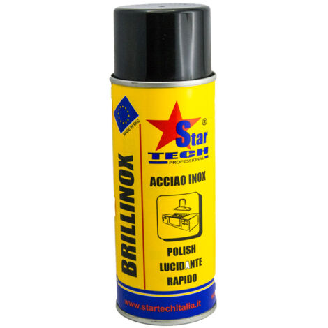 BRILL-INOX spray 400 ml lucidante brillantante rapido per superfici inox 3 PEZZI