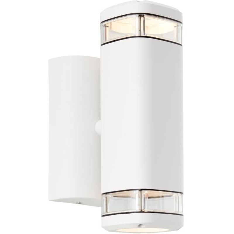 Brillant Applique D'Extérieur Jandy 2-Flammes Up/down Blanc 2x Par51, Gu10, 18w, Adapté Aux Lampes À Réflecteur (Non Incluse