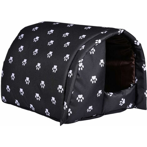 BRILLER Abri pour chats errants, abri extérieur imperméable pour chats en hiver, abri extérieur imperméable pour chats et chiens errants, toile Oxford imperméable (L)