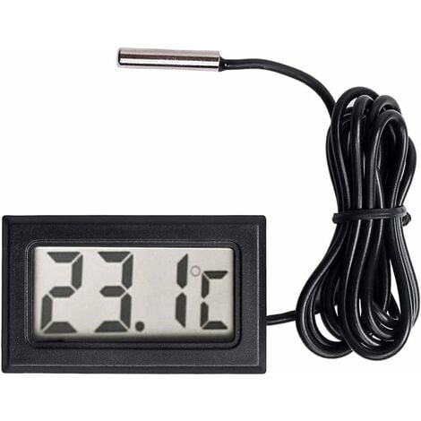 BRILLER Nouveau Thermometre LCD numerique Capteur de sonde de jauge de Temperature de Plage de -50 Celsius C a + 110 Celsius C