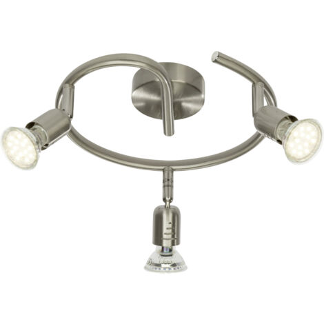 Brilliant 3er Spot Spirale Loona eisen Ø 24 cm GU10, eisen, warmweiß Deckenstrahler