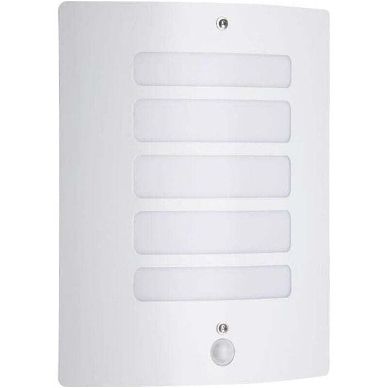 Applique esterna con rilevatore todd Bianco Brilliant Metallo e plastica - E27 max 60 w