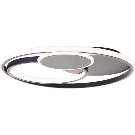 BRILLIANT Ø 50 cm, 5200 lm, 3000-6500 K, dimmable, télécommande, noir Ø 50 cm, 5200 lm, 3000-6500 K, dimmable, télécommande, noir