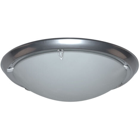 Brilliant 90288/11 Livorno Plafoniera LED (monocolore) E27 60 W Titanio, Bianco