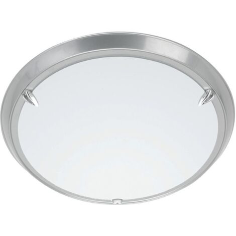 Brilliant 90288/11 Livorno Plafonnier LED E27 60 W titane, blanc
