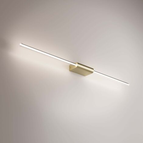 Brilliant Applique et Plafonnier en Aluminium Finition Or, Design Linéaire et Compact avec Diffuseur en Polycarbonate, Efficacité LED 9W, 87.2cm