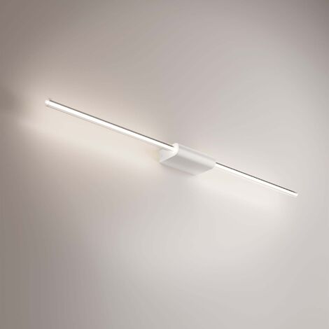 Brilliant Applique et Plafonnier Linéaire en Aluminium Peint en Blanc, LED 9W Dimmable TRIAC, Design Minimaliste 8.2x3.6x87.2 cm