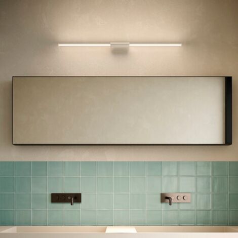Brilliant Applique et Plafonnier Linéaire LED 12W, Design Minimaliste en Aluminium Blanc, Émission de Lumière à 360 Degrés, Polyvalent et Dimmable