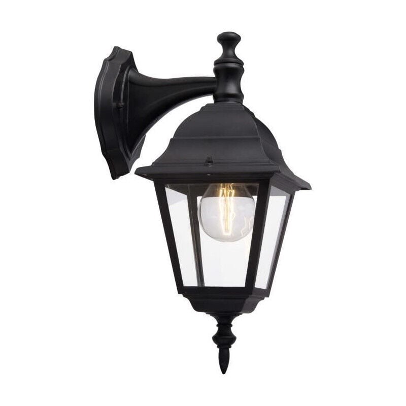 Newport applique exterieure - descendante - coloris noir - metal/verre E27 1x60W - Brilliant