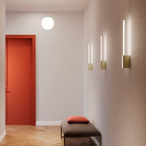 Brilliant Applique LED 1 Lumière 7W Diffuseur Cylindrique en Aluminium Peint en Blanc CCT Sélectionnable 2200K 2700K 3000K IP20 70.2cm