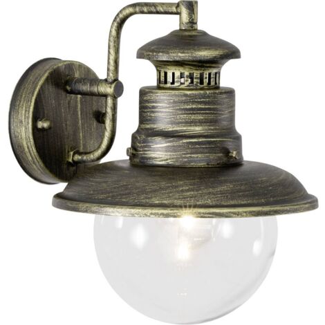 Brilliant Artu 96128/86 Außenwandleuchte  Energiesparlampe, LED E27 53 W Schwarz, Gold