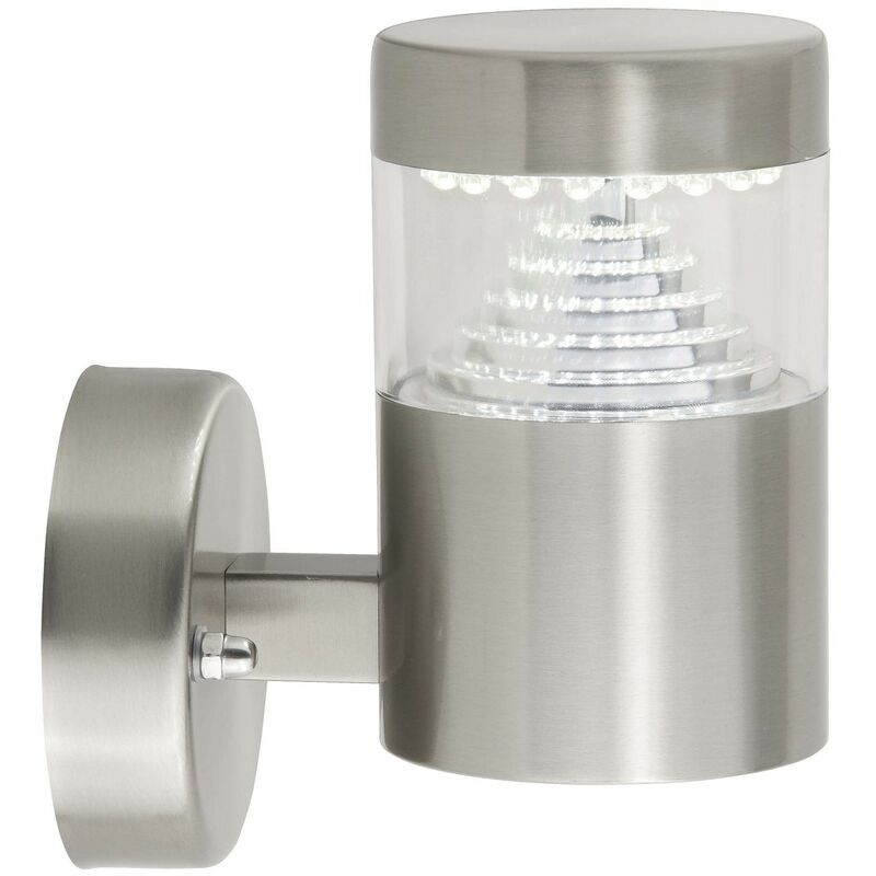 AVON LED Wandleuchte 15 cm Edelstahl / Kunststoff Edelstahl, G43481/82 - Brilliant