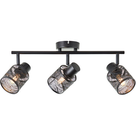 Brilliant Bano Spotrohr 3flg schwarz matt, Metall, 3x D45, E14, 40 W