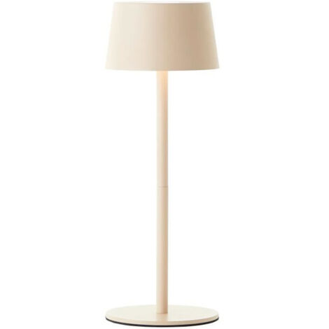 Brilliant Beige lampe de table dimmable avec port USB