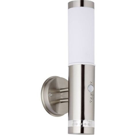 Brilliant Bole Applique Murale Inox Esterno con Rilevatore