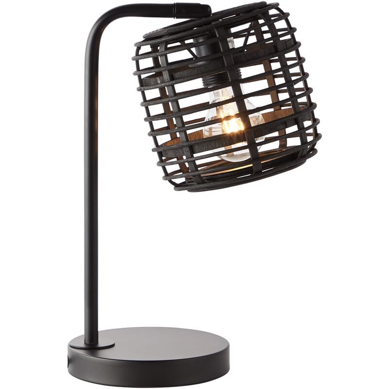

BRILLIANT Crosstown lámpara de mesa madera oscuro / negro Lámparas de interior, lámparas de mesa, decorativas | 1x A60, E27, 40W, apto para lámparas