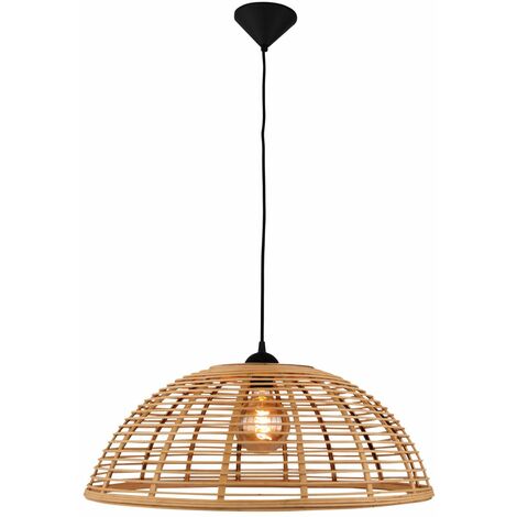 BRILLIANT Crosstown Pendelleuchte 1flg holz hell/schwarz Innenleuchten,Pendelleuchten  1x A60, E27, 40W, geeignet für Normallampen (nicht enthalten)  In der Höhe einstellbar / Kabel kürzbar