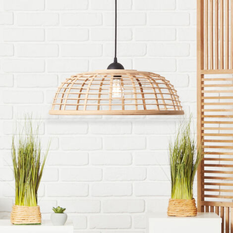 BRILLIANT Crosstown Pendelleuchte 47cm holz hell/schwarz Innenleuchten,Pendelleuchten  1x A60, E27, 40W, geeignet für Normallampen (nicht enthalten)  In der Höhe einstellbar / Kabel kürzbar