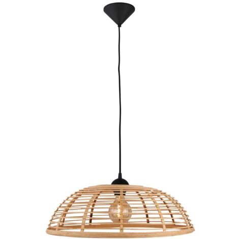 BRILLIANT Crosstown suspension 47cm bois clair / noir luminaires d'intérieur, suspensions  1x A60, E27, 40W, convient aux lampes normales (non incluses)  A ++  Réglable en hauteur / le câble p