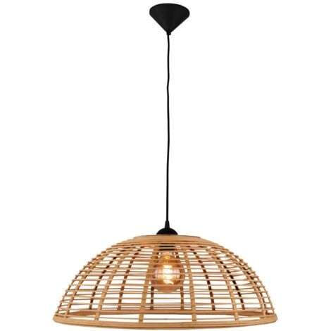 BRILLIANT Crosstown Suspension bois 1 flamme / éclairage intérieur noir, suspensions  1x A60, E27, 40W, convient aux lampes normales (non incluses)  A ++  Réglable en hauteur / le câble peut ê