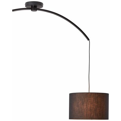 BRILLIANT Daria Pendelleuchte mit Auslegearm schwarz Innenleuchten,Pendelleuchten  1x A60, E27, 40W, geeignet für Normallampen (nicht enthalten)  In der Höhe einstellbar / Kabel kürzbar