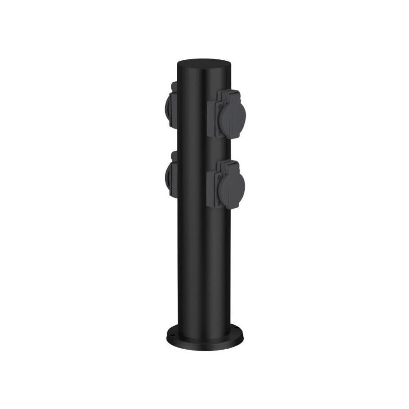 Brilliant - dody Borne avec 4 prises noir métal/plastique E27 led xW IP44 - Jardin - Extérieur - Electrique