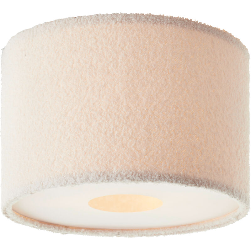 Brilliant - Flauschiger Teddystoff, 24 X 35 Cm, 2 X E27, Textil, Beige Flauschiger Teddystoff, 24 X 35 Cm, 2 X E27, Textil, Beige