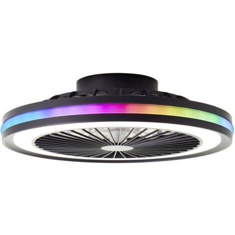 Brilliant LED Deckenventilator Palmero Ø 46,5 cm 40 W schwarz Deckenlampen & Kronleuchter