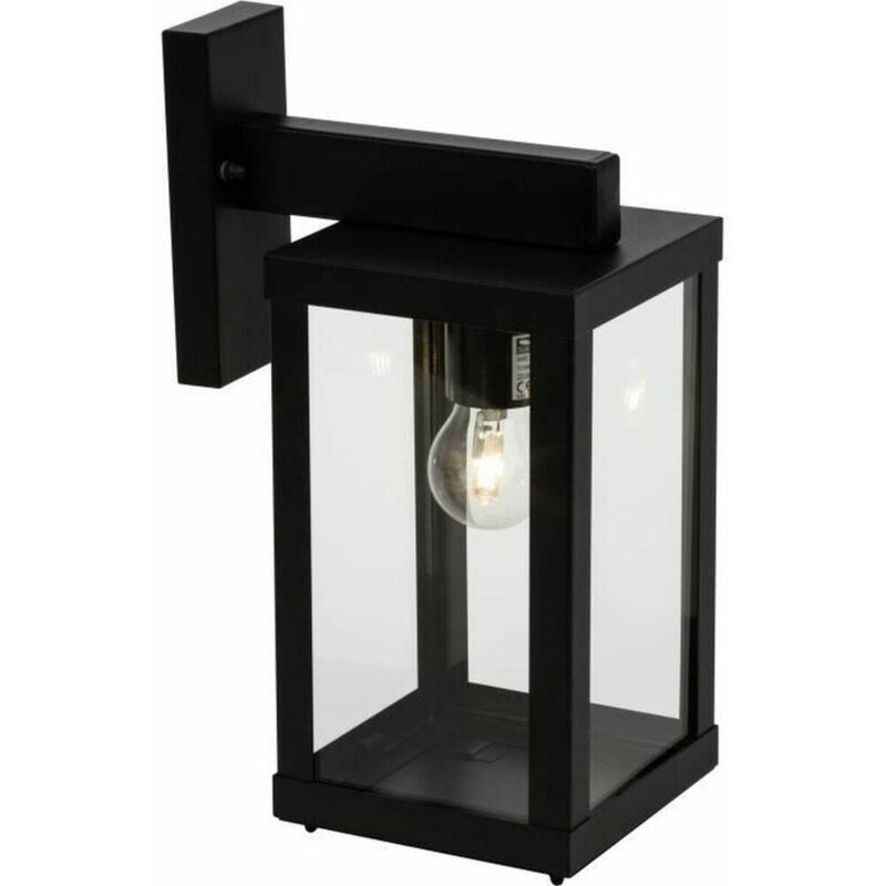 Brilliant Gaia Wandlampe Mit Schalter Hanging - Klassische Laterne Im Vintage-stil Für Den Außenbereich, Schwarz, Ip44, Aus Glas & Metall, Außenwandleuchten