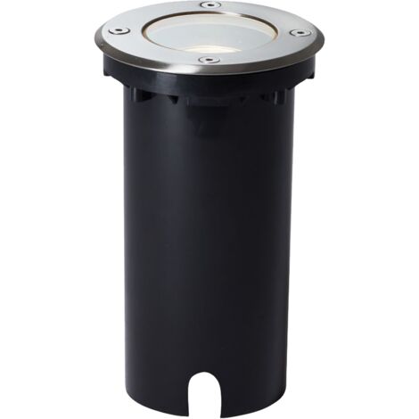 BRILLIANT Itch Spot encastré de sol extérieur 11cm Inox  1x PAR51, GU10, 20W, adapté aux lampes à réflecteur (non incluses)