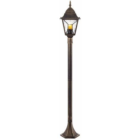 BRILLIANT Janel Außenstandleuchte 120cm schwarz gold  1x A60, E27, 60W, geeignet für Normallampen (nicht enthalten)