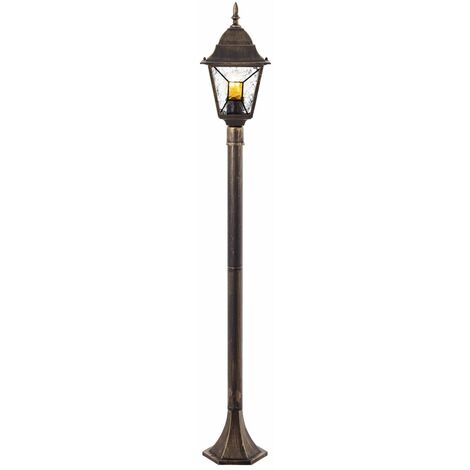 BRILLIANT Lampe, Leigh Außenstandleuchte spritzwassergeschützt edelstahl, - IP-Schutzart: 44 80cm A60, E27, 11W, Bewegungsmelder 1x