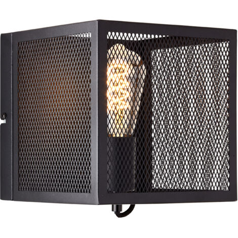 Brilliant lamp Applique Maze 1 lampe corindon noir noir 1x A60, E27, 40 W