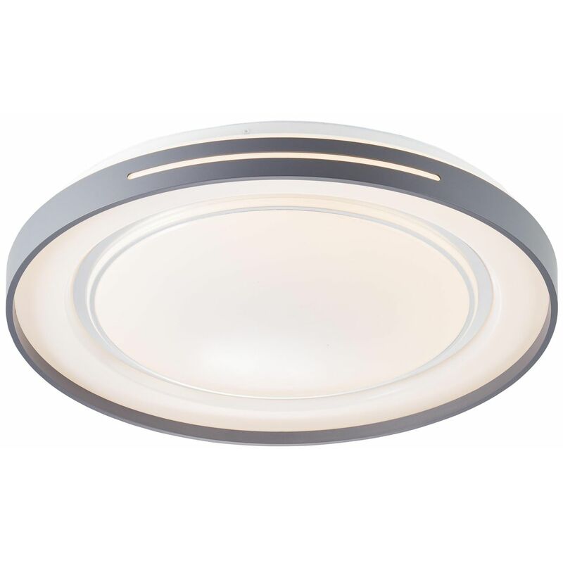 Brilliant - Lampe, Barty Led Wand- Und Deckenleuchte 48cm Weiß/dunkelgrau, 1x Led Integriert, 30w Led Integriert, (2900lm, 3000-6500k), Mit