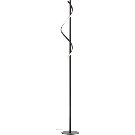 Brilliant lamp Eunice Lampadaire LED 1,5m noir mat métal/plastique noir 16 W LED intégré