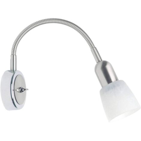BRILLIANT lamp Sofia braccio flessibile da parete e interruttore ferro/cromo 1x D45, E14, 40W, adatto per proiettori a caduta (non inclusi) Scala da A ++ a E Con interruttore a levetta