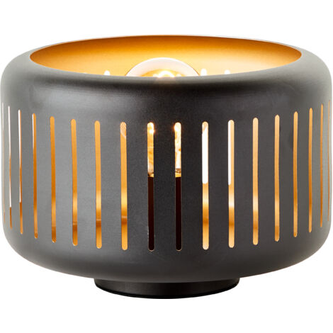 Brilliant lamp Tyas lampe de table noir/aluminium doré/métal noir 1x A60, E27, 60 W