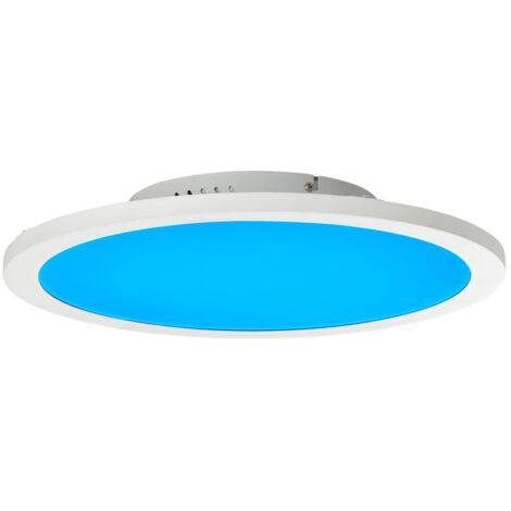 BRILLIANT lampe Abie LED panneau de plafond 40cm blanc 1x LED 24W intégrée, (1900lm, 2700-6200K) Échelle A ++ à E Contrôlable avec télécommande