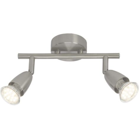 BRILLIANT lampe Amalfi LED tube spot double fer 2x LED-PAR51, GU10, 3W lampes à réflecteur LED incluses, (250lm, 3000K) Échelle A ++ à E Têtes pivotantes