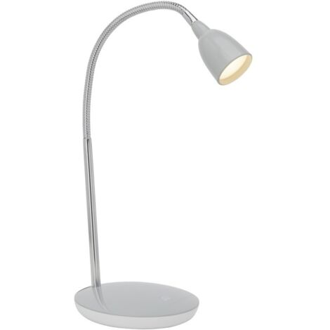 BRILLIANT lampe Anthony lampe de table LED titane  1x LED 2,4 W intégrée, (200lm, 3000K)  Échelle A ++ à E  Avec pressostat sur la base