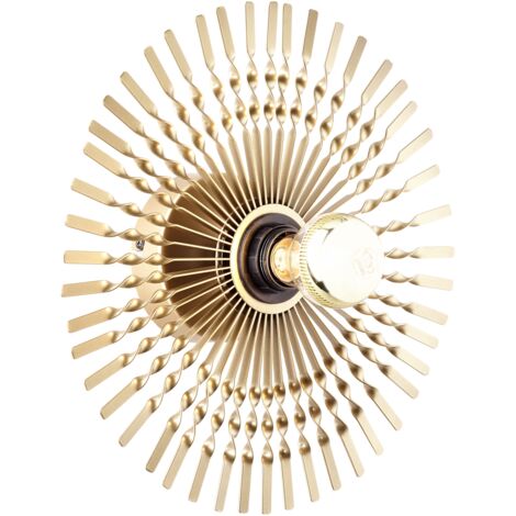 BRILLIANT lampe, applique murale Mendoza 33cm or, métal, 1x A60, E27, 40W, lampes normales (non incluses), A ++