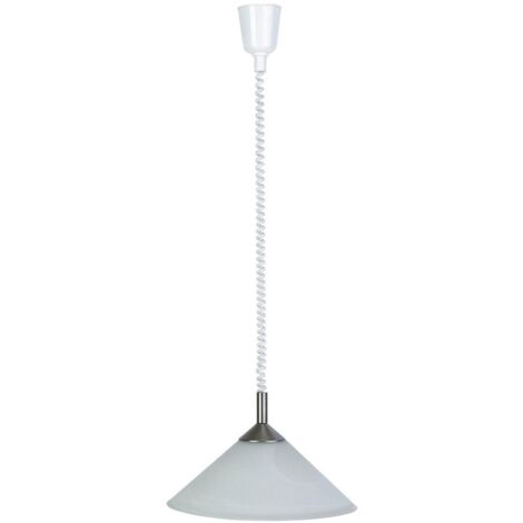 BRILLIANT lampe Ariana suspension 40cm fauteuil roulant fer / blanc-albâtre  1x A60, E27, 60W, adapté aux lampes standard (non incluses)  Échelle A ++ à E  Réglable en hauteur au moyen d'un st