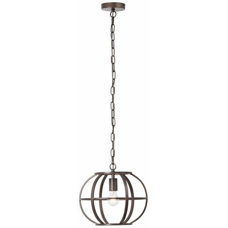BRILLIANT Lampe, Basia Pendelleuchte schwarz Metall, 35cm stahl, 1x (nicht 40W,Normallampen E27, enthalten) A60