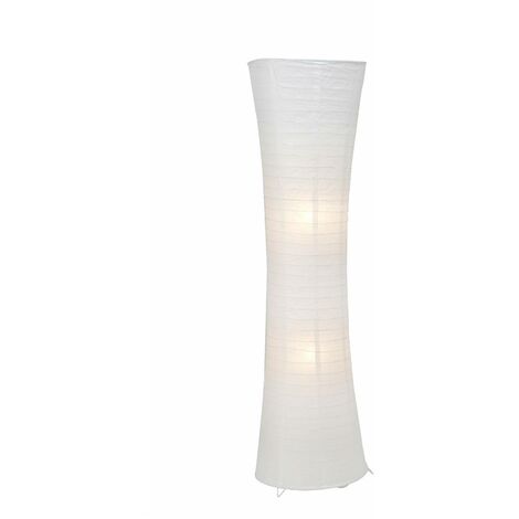 BRILLIANT Lampe Becca Standleuchte weiß  2x A60, E27, 60W, geeignet für Normallampen (nicht enthalten)  Mit Fußschalter